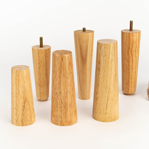 Gambe Rotonde in Legno con Piedini in Ottone <span class=keywords><strong>per</strong></span> <span class=keywords><strong>Tavolini</strong></span> <span class=keywords><strong>da</strong></span> Caffè e Mobili <span class=keywords><strong>per</strong></span> Soggiorno o Officina - Product Image 2