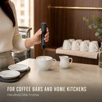 Mousseur à lait électrique portable, fonctionne sur piles, mini-mousseur à café, fouet en acier inoxydable pour latte et cappuccino