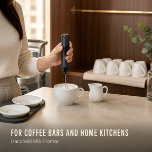 Mousseur à lait électrique portable, fonctionne sur piles, mini-mousseur à café, fouet en acier inoxydable pour latte et cappuccino - Product Image 2