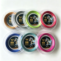 Cordage de badminton universel en nylon à filament torsadé en spirale 0,61 mm, super élastique, son clair, pour compétition professionnelle