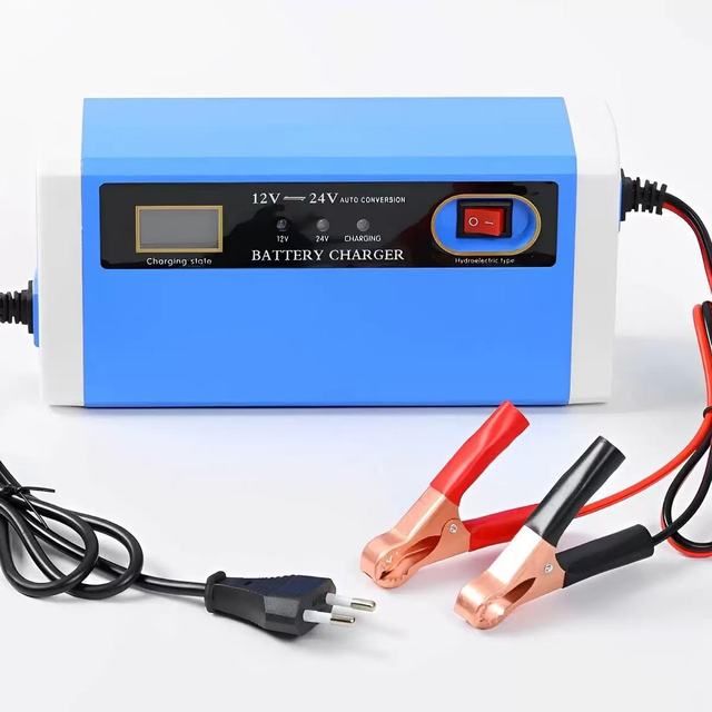High Quality LED Digital Display Show Battery Charger 12V to 24V Automatic Battery ChargerPulse Repair Battery Charger