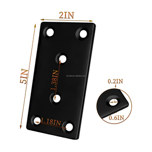 Support en métal robuste en acier inoxydable pour étagère de meubles-Carte de connexion de panneau de brassage plat noir pour l'<span class=keywords><strong>entretien</strong></span> fixe - Product Image 2
