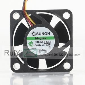 Original Sunon 5V 24V 48V DC 12V 1,4 W AC EC 4020 40X40X20MM 4CM Interruptor silencioso Cojinete de servidor 3 cables <span class=keywords><strong>KDE1204PKVX</strong></span>(AF) Ventilador de refrigeración - Product Image 2