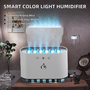 Difusor de aroma con simulación de llama, lámpara de ambiente con efecto de llama, humidificador de escritorio para oficina, hogar y dormitorio - Product Image 2