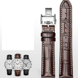 <span class=keywords><strong>Bracelet</strong></span> de montre en <span class=keywords><strong>cuir</strong></span> véritable à motif crocodile rétro de luxe avec <span class=keywords><strong>boucle</strong></span> déployante papillon 19mm 20mm 21mm Bracelets souples - Product Image 6