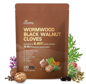 Cápsulas de Absorción Lenta de Ajenjo, Nuez Negra <span class=keywords><strong>y</strong></span> Clavo, Suplemento Herbal para el Apoyo Inmunológico para Adultos - Product Image 1