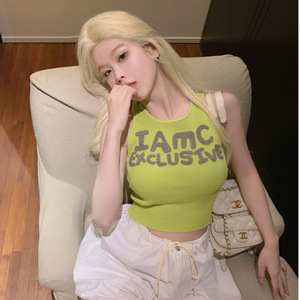 Nouvelle mode, style occidental, haut français tendance pour l'extérieur, été, camisole sans manches en tricot pour femmes - Product Image 4