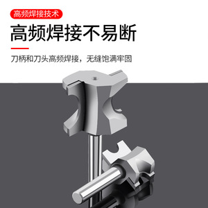 Fresa semicircular de carburo cementado con vástago de 1/4 pulgada para cortar madera - Product Image 2