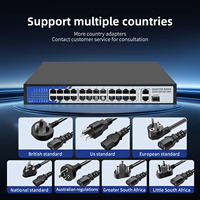 Commutateur PoE Gigabit Tshield 24 ports 10/100/1000 Mbps, capacité 54 Gbps, montage en rack, alimentation 350 W, système de sécurité CCTV pour caméras IP