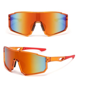 Gafas de Sol Deportivas con Lentes de Espejo, Protección UV, Montura Grande, Coloridas, Resistentes al Viento, para Ciclismo - Product Image 1