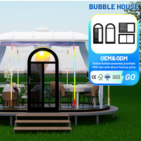Dôme de glamping transparent moderne et abordable en polycarbonate pour événements en plein air