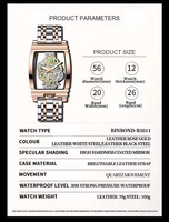 BINBOND jam tangan Quartz anti air pria, jam tangan olahraga, jam tangan Quartz, anti air, jam tangan bercahaya, jam tangan tengkorak Hollow, jam tangan pria Relogio Masculino