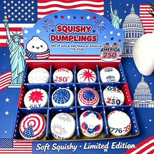 12Pcs Patriotic Dumpling <b>Fidget</b> Toy Commemorative Independence Day Gift <b>Pack</b> Bulk Wholesale Factory Direct Supply - Product Image 1