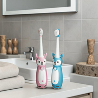 Nouveau 2026 – Brosse à dents électrique sonique vibrante intelligente pour enfants, étanche IPX7, rechargeable, avec LED et poils doux, personnalisable sous marque privée