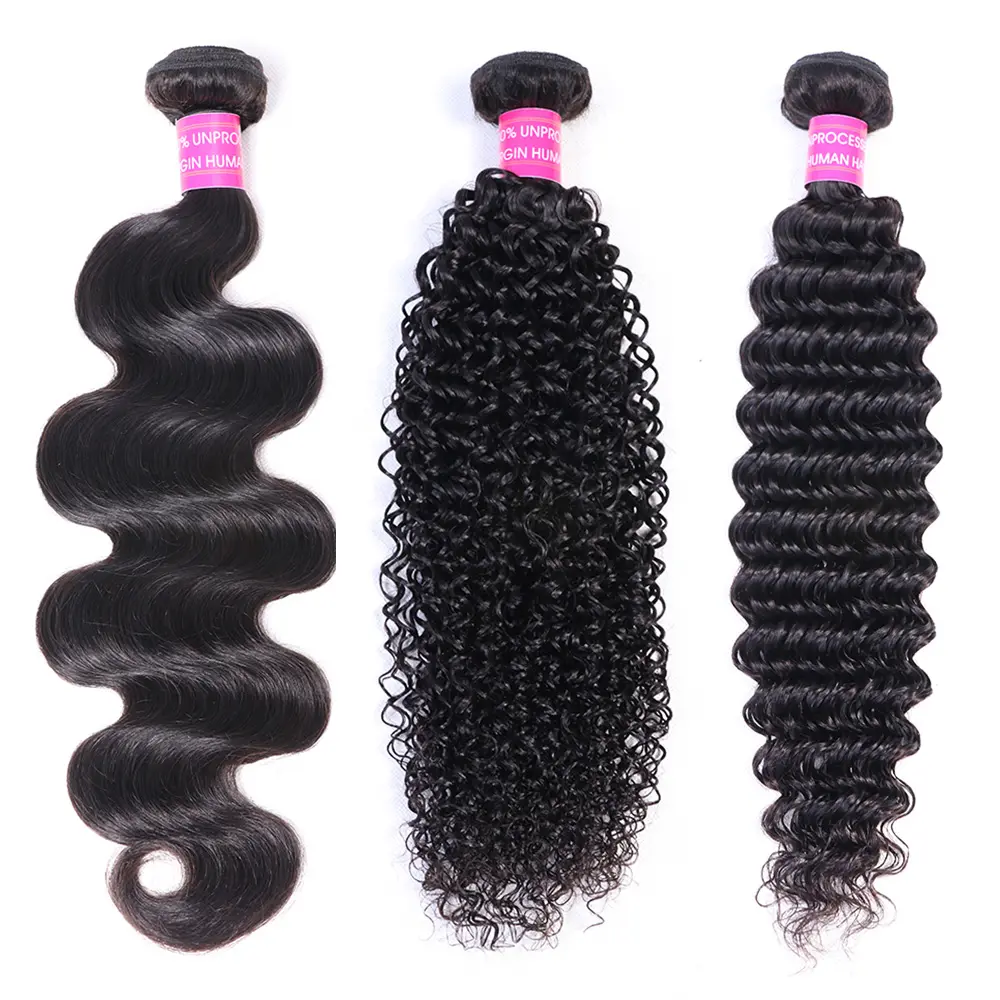 12a vierge non transformée lâche profonde jerry curl cheveux bouclés armure trame faisceau extension humaine brut malaisien cheveux vierges