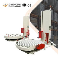 Machine d'emballage automatique de palettes à grande vitesse avec système de convoyeur à rouleaux pour film étirable CE