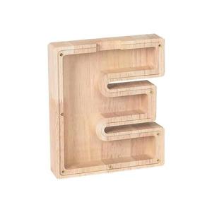 All'ingrosso può personalizzare il logo creativo salvadanaio in legno lettera inglese salvadanaio trasparente salvadanaio - Product Image 5