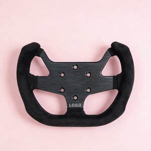 Volante de Carreras Sim de 270 mm con Empuñadura de Gamuza, Base de Aluminio de 5 Radios para <span class=keywords><strong>Simulador</strong></span> de Juegos de PC, <span class=keywords><strong>PS4</strong></span> y <span class=keywords><strong>F1</strong></span> - Product Image 2