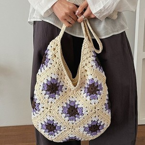 Design de luxe européen et américain, tricoté et brodé à la main au crochet, Printemps-Été, OME, Mode urbaine de <span class=keywords><strong>grand</strong></span>-mère, Portable - Product Image 3