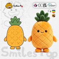 Boneka Maskot Buah Nanas Lucu Kustom, Aman, Tidak Beracun, Cocok untuk Hadiah Promosi Anak, Karakter Merek Kustom