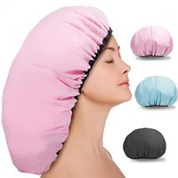 Bonnet de douche super grand, réutilisable, doublement imperméable, écologique, doublé satin, de luxe, pour femmes, tresses, cheveux longs, locs, dreadlocks