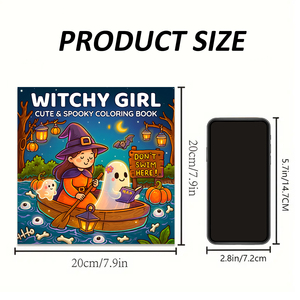 <span class=keywords><strong>Libro</strong></span> para Colorear con Temática de Halloween, Diseño de Brujas y Fantasmas, Encuadernación Perfecta, Papel de Alta Calidad - Product Image 6