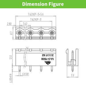 ขั้วต่อแบบเสียบได้สำหรับแผงวงจรพิมพ์ ระยะห่าง 7.62 มม. รองรับกระแส 20A - Product Image 3