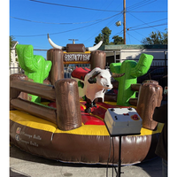 Nouveau design de taureau mécanique gonflable d'extérieur pour la pratique du rodéo, idéal pour les aires de jeux, les fêtes, les événements commerciaux et la location commerciale - Enfants