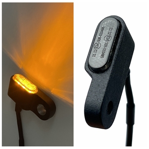 <span class=keywords><strong>Clignotant</strong></span> LED Mini <span class=keywords><strong>Moto</strong></span> E24 <span class=keywords><strong>Homologué</strong></span> E, Étanche, Câble 2 Broches, Trous de Fixation M8, Lumière Clignotante Ambre - Product Image 6