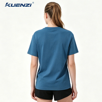 T-shirts pour femmes Kuenzi, non déformables, non rétractables, non pelucheux, 77% coton, 23% polyester, 230GSM, respirants, doux, col rond, blancs
