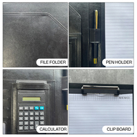 Porte-documents professionnel tout-en-un Liushun en PU avec fermeture éclair pour documents, cartes et notes – Idée cadeau d'entreprise
