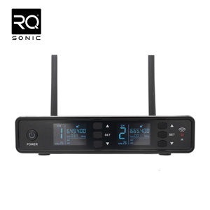 RQSONIC UHF-1750 Système de deux microphones de <span class=keywords><strong>studio</strong></span> professionnel Microphone sans fil antibruit avec écran d'affichage LCD - Product Image 3