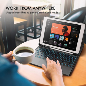 Étui Clavier Détachable pour <span class=keywords><strong>iPad</strong></span> 9e/8e/7e Génération 10,2 Pouces avec Pavé Tactile Intelligent et Rétroéclairage 7 Couleurs Compatible avec les Tablettes <span class=keywords><strong>iPad</strong></span> - Product Image 4