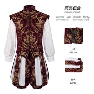 Costume da Uomo Re Elisabetta Principe di Tudor Henry, Lussuoso Gilet Ricamato e Pantaloni a Zampa, Stile Medievale Inglese Rinascimentale - Product Image 2