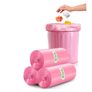 Sacs poubelles écologiques biodégradables, compostables, en plastique PBAT, avec soufflet, pour l'élimination des déchets domestiques et professionnels - Product Image 1