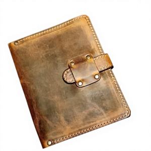 Elegante Funda de Cuero Genuino Resistente y a Prueba de Olores para Cuaderno/Diario Recargable A5, para el Trabajo, LNBC-0136 - Product Image 1