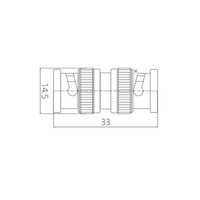 Adaptador Recto BNC-J3 al por Mayor, Conector RF de Cobre Puro Macho a Macho de 6G con Pin Interno, Cabeza Única