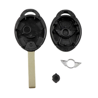 XNRKEY Casing Kunci Remote Fob 3 Tombol untuk BMW Mini Cooper 2005 2006 2007 R50 R53 Cooper S Uncut Blade