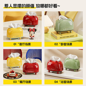 LFOF Tissue Box Cartoon Design Desktop Storage Box Multifunctional Home Office Use - Product Image 5