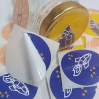 Autocollants ronds dorés en vinyle imperméable, personnalisés avec logo, en papier kraft, pour remerciement, en gros, différentes tailles d'impression