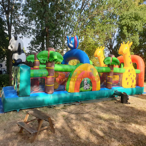 Pista de obstáculos inflable con forma de panda, castillo inflable comercial para adultos y niños, combo de castillo inflable. - Product Image 3