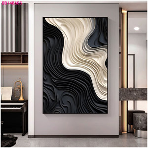 Directamente de fábrica moderno 3D Neutral decoración del hogar arte de la pared pintado a mano óleo sobre lienzo impresión Digital ilustraciones Core - Product Image 5