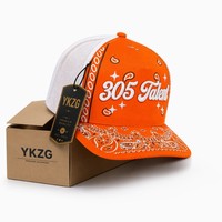 Casquette de baseball rose en maille personnalisée avec logo, broderie 3D, 5 panneaux, motif cachemire, pour femme, vente en gros, directement de l'usine