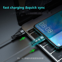 Cable de Datos USB-C con Doble Interfaz Tipo-C, Estructura Trenzada Anti-Doblez