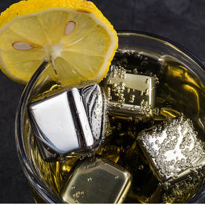 Cubo de hielo de enfriamiento cuadrado de acero inoxidable 18/10 de lujo, accesorio de barra antiadherente Popular, seguro para alimentos para cócteles y servir vino - Product Image 2