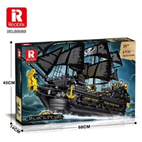 Bateau à voile Corsair 4708 pièces Rebrixx 66036 Briques de construction de modèle Jouet de construction en plastique ABS Éclairage à l'échelle 1:1