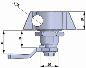 <span class=keywords><strong>Serrure</strong></span> à came à quart de tour FS6922 pour porte de panneau industriel, serrures à came - Product Image 5
