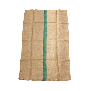 Jute Burlap <b>Sack</b> With Green Stripe Natural Eco-Friendly Reusable Grocery Storage Bag Foldable <b>Hessian</b> Pouch Made In Bangladesh - Product Image 1
