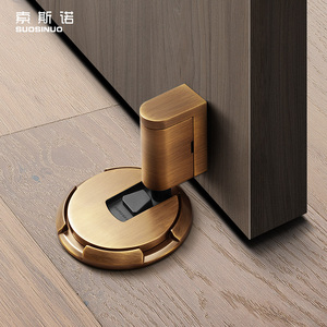 Fermaporta Meccanico Strutturale in Lega di Zinco Bronzo Giallo con Due Metodi di Installazione (Foratura e Incollaggio) per Porte in Legno - Product Image 2