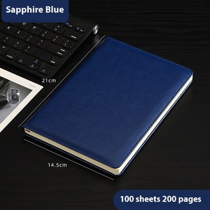 Carnet de notes en cuir classique A5 avec logo personnalisé, papier à coudre classique en PU pour réunions, cadeau publicitaire, personnalisation A3 - Product Image 6